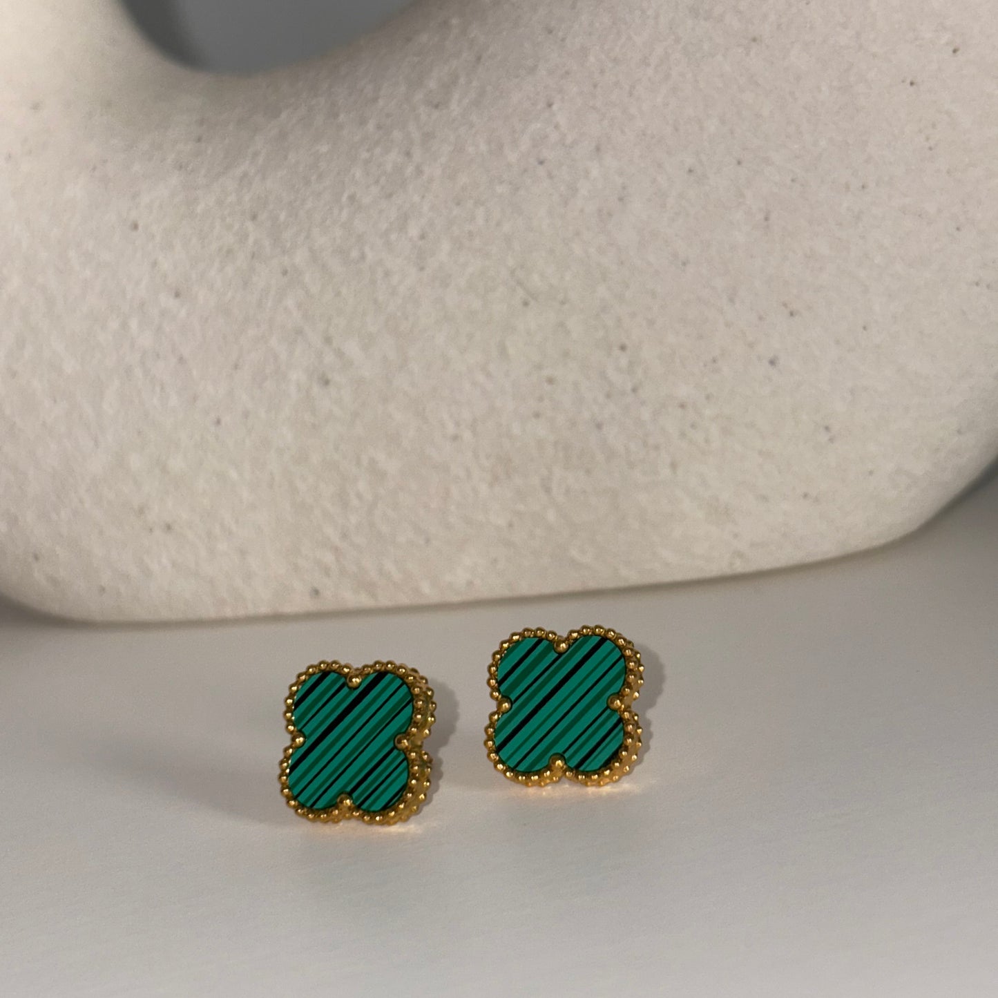 Boucles d'oreilles AMALIA verte