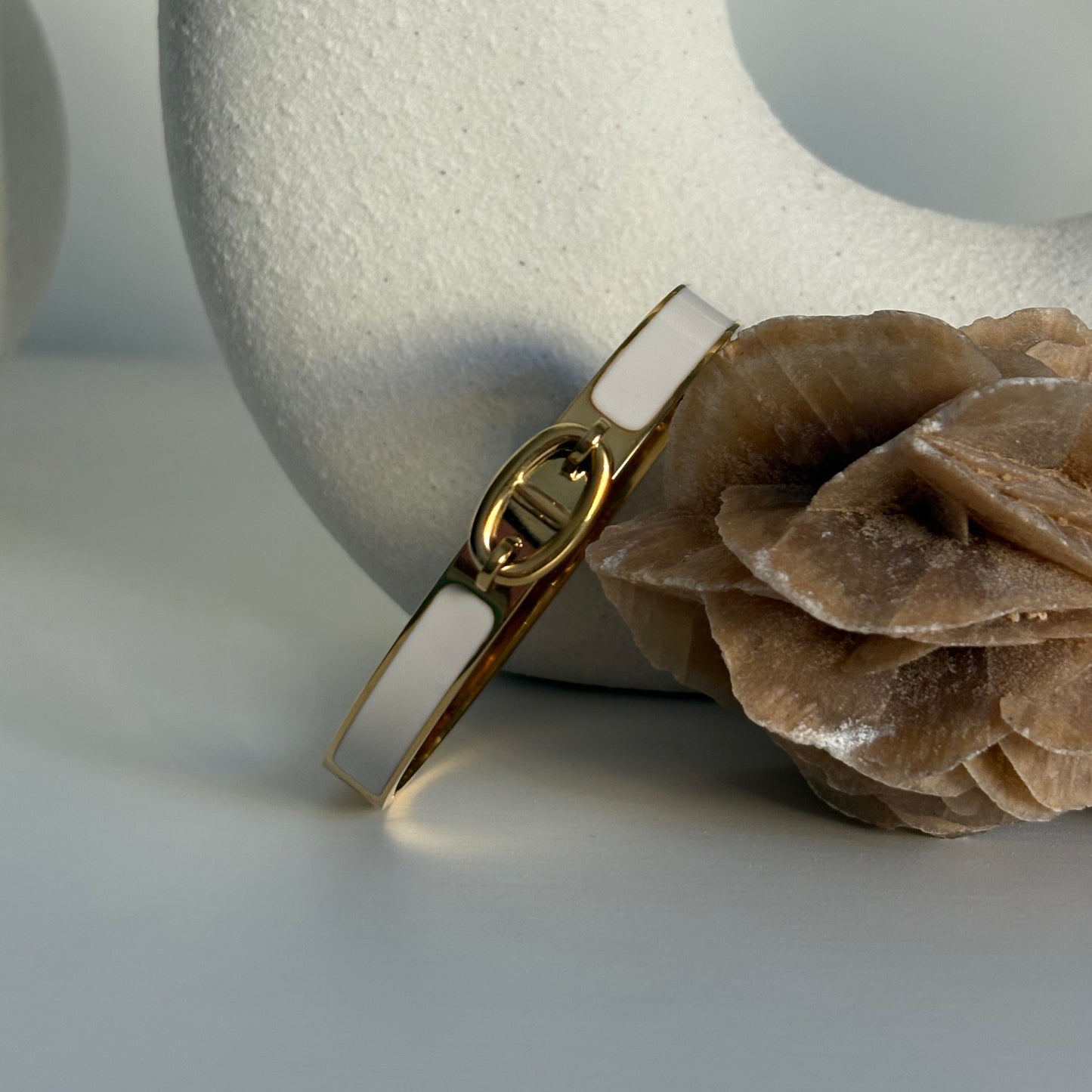 Bracelet jonc DESIA Blanc cassé