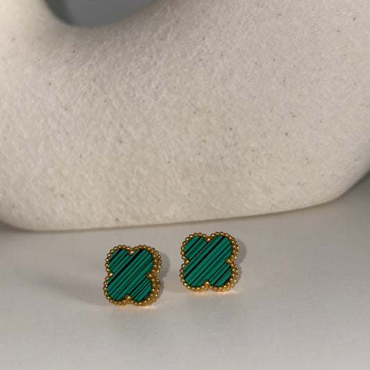 Boucles d'oreilles AMALIA verte