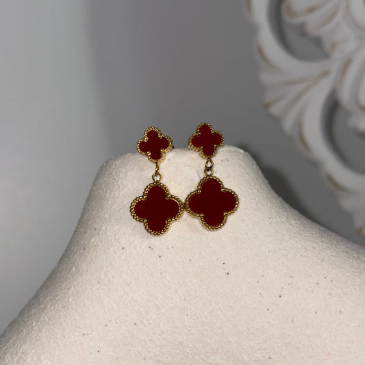 Boucles d'oreilles ILYANA bordeaux