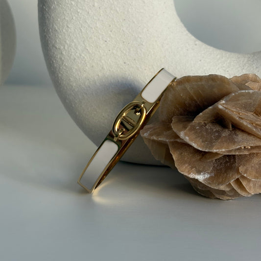 Bracelet jonc DESIA Blanc cassé
