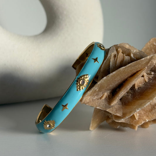 Bracelet jonc NAHLA bleu