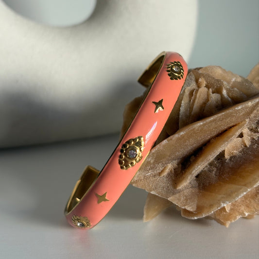 Bracelet jonc NAHLA corail