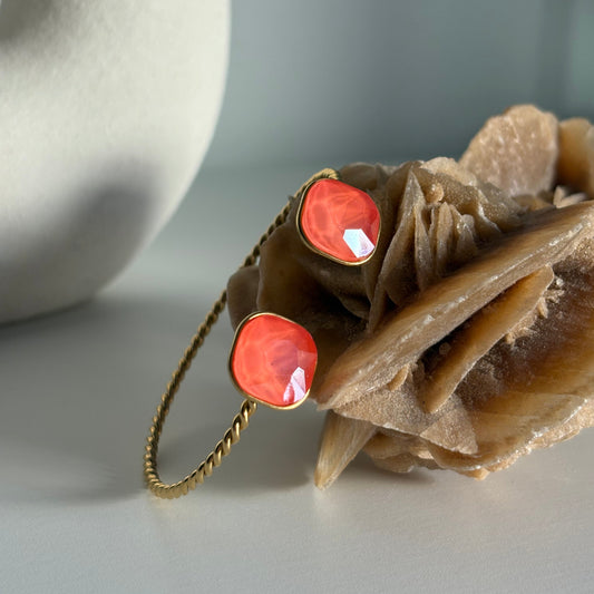 Bracelet jonc ISARA orange